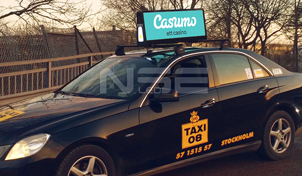 Taxi Top LED Display in Sweden