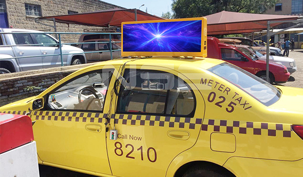Taxi Top LED Sign in Ethiopia