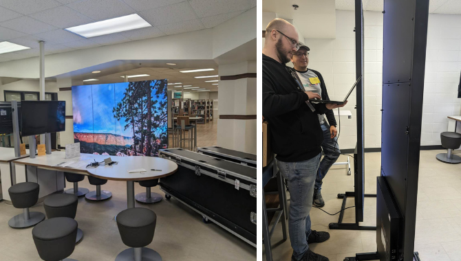 Case Show—LED video wall in usa school