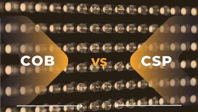 Comparative Chart COB vs CSP LEDs