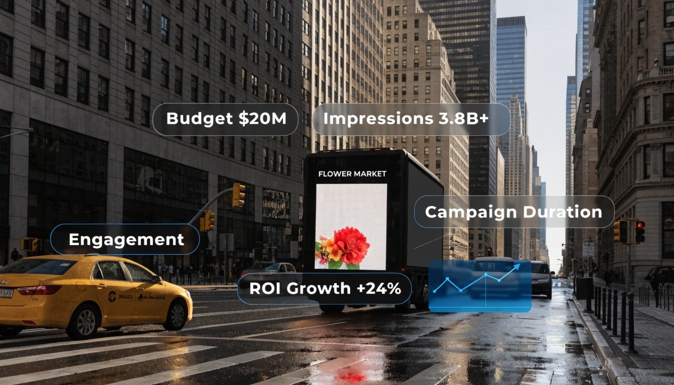 mobile LED billboard campaign analytics engagement ROI impressions city advertising