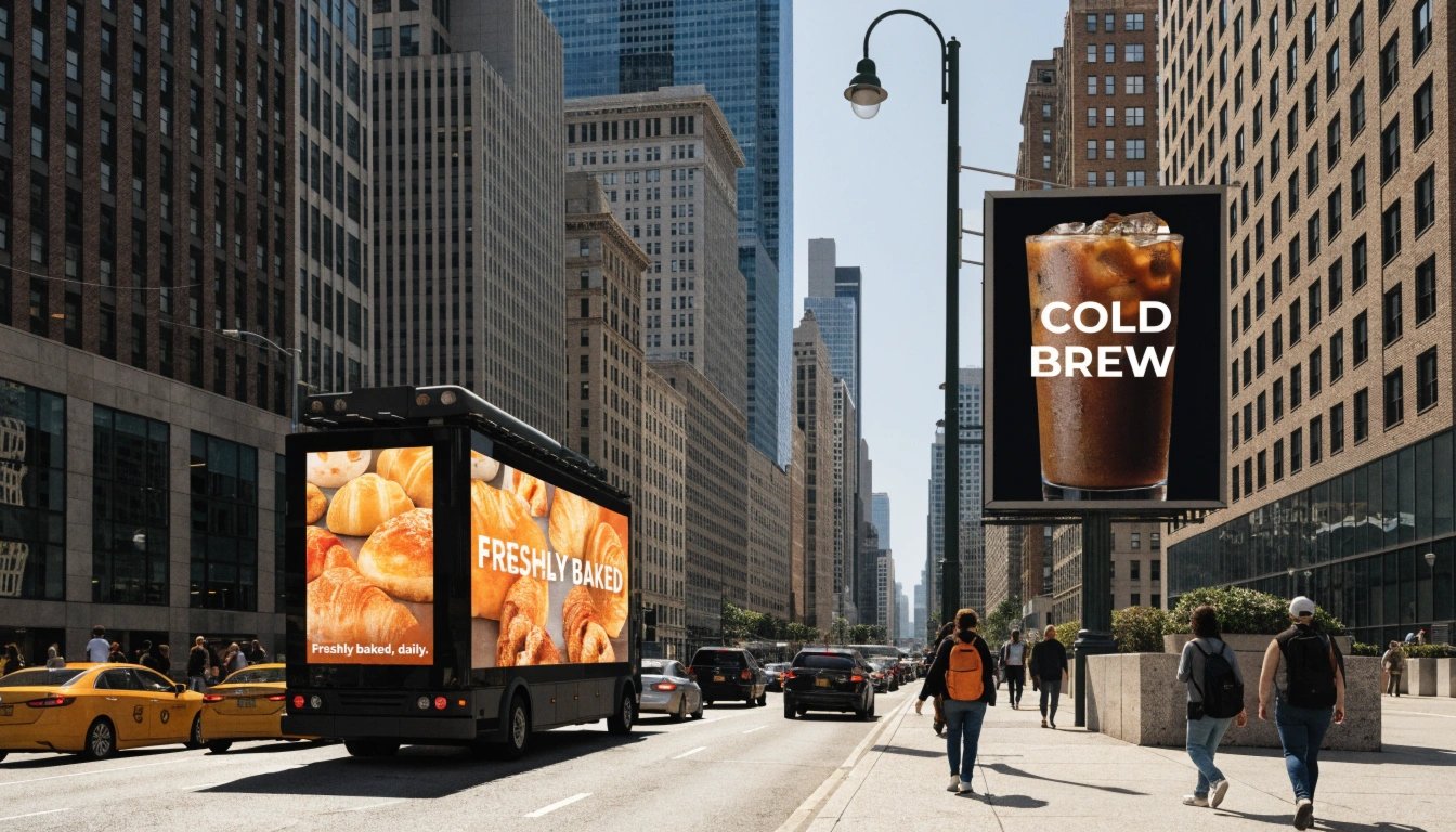 mobile LED billboard and street digital signage urban advertising displays