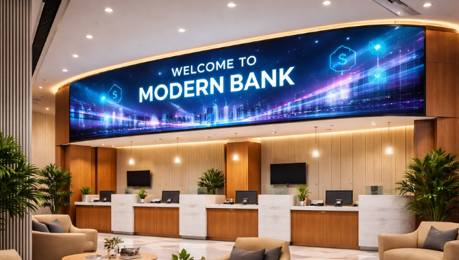 Banking led display For Compact Branches