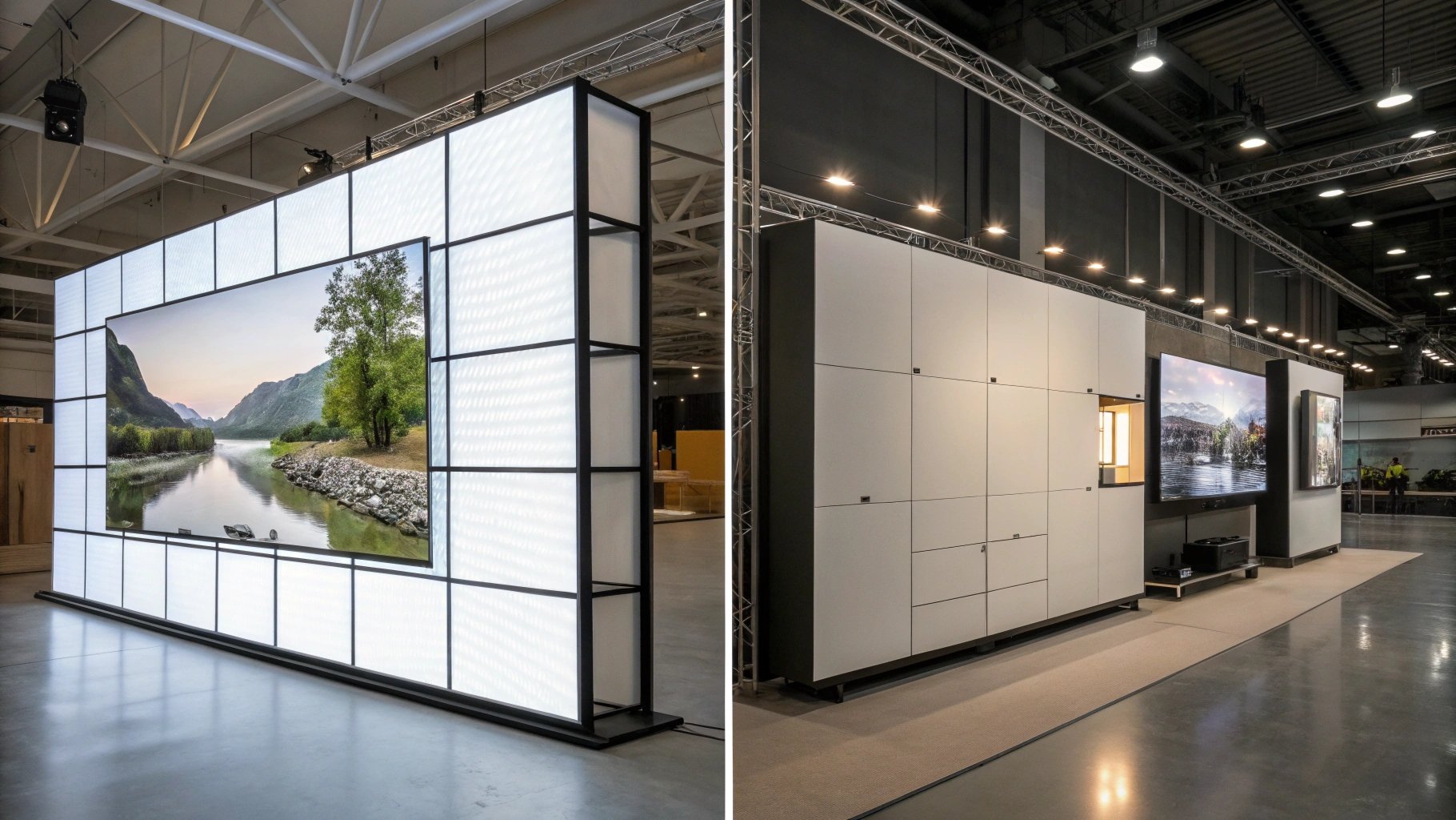 LED display wall comparison modular panels vs integrated video wall