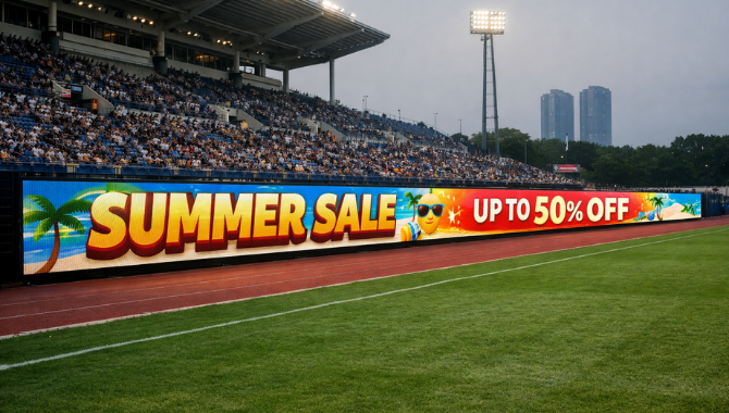 Outdoor promotional campaigns needing long viewing distance