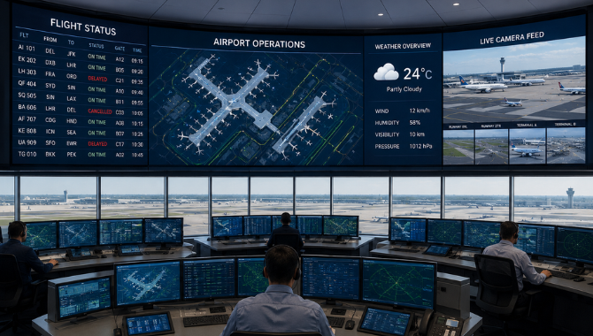 Airport Control Room LED Video Walls