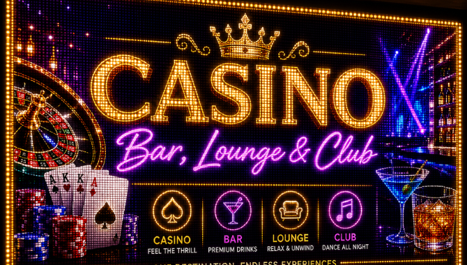 Casino Bar, Lounge & Club LED Display