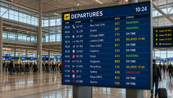 Fine pixel pitch LED displays are increasingly preferred for FIDS because they provide