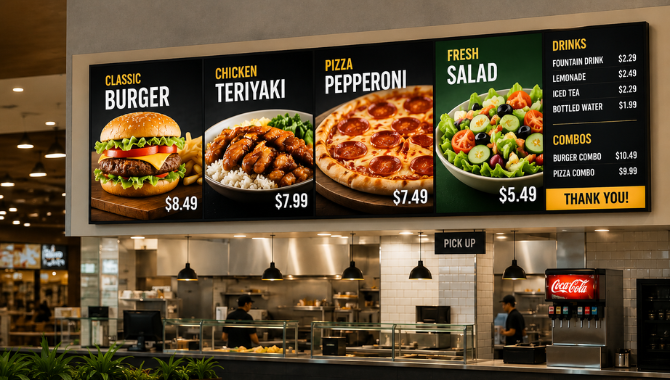 Food Court Digital Displays