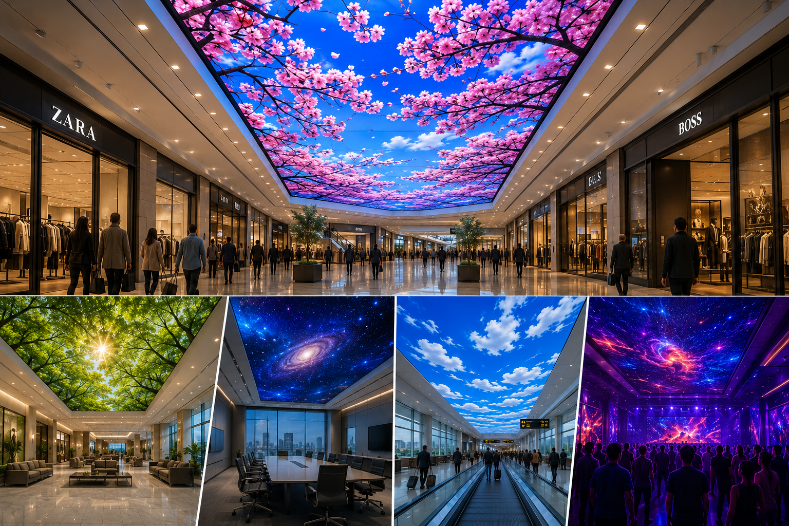 How LED Ceiling Screens Change Commercial Environments