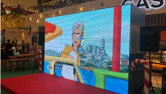 Indoor led display for shopping mall in Japan