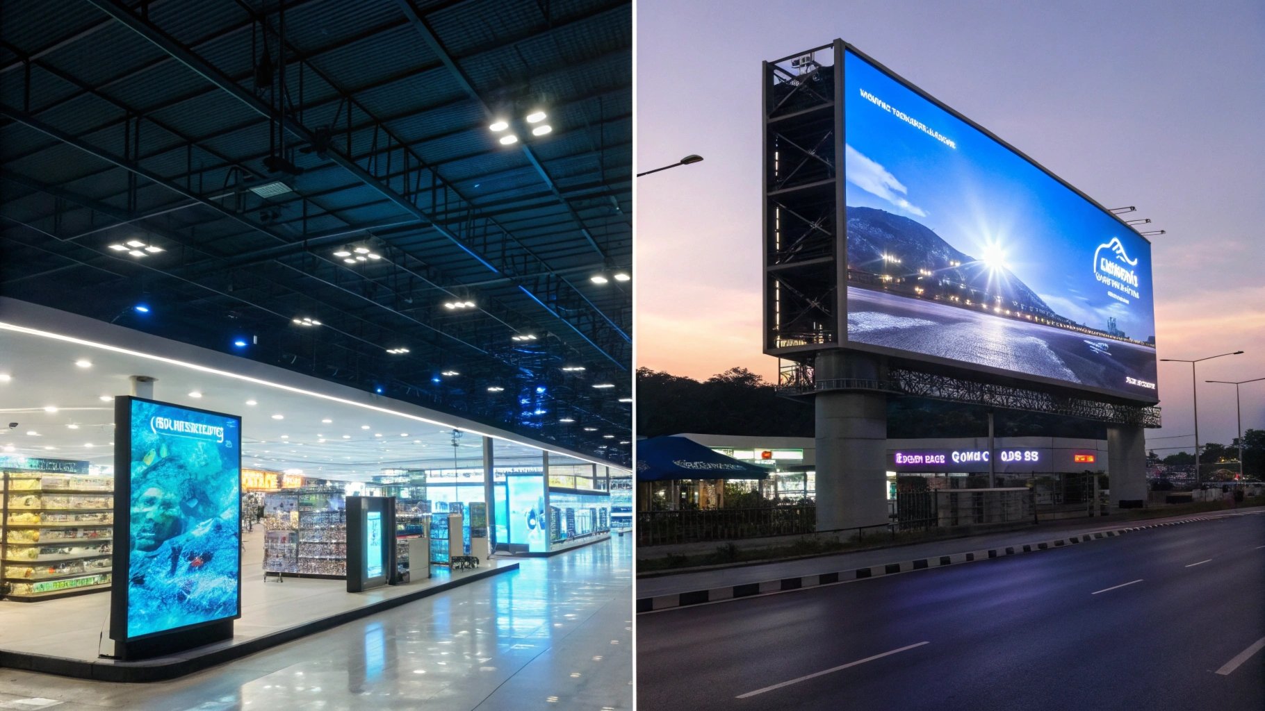 indoor and outdoor LED billboard display solutions for advertising