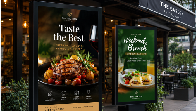 Outdoor Restaurant Advertising Screens