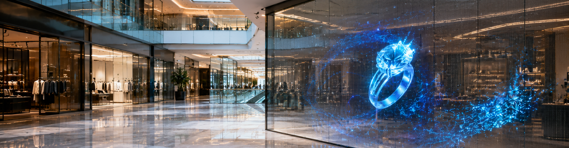 Holographic Invisible LED Display Project in Germany Shopping Mall