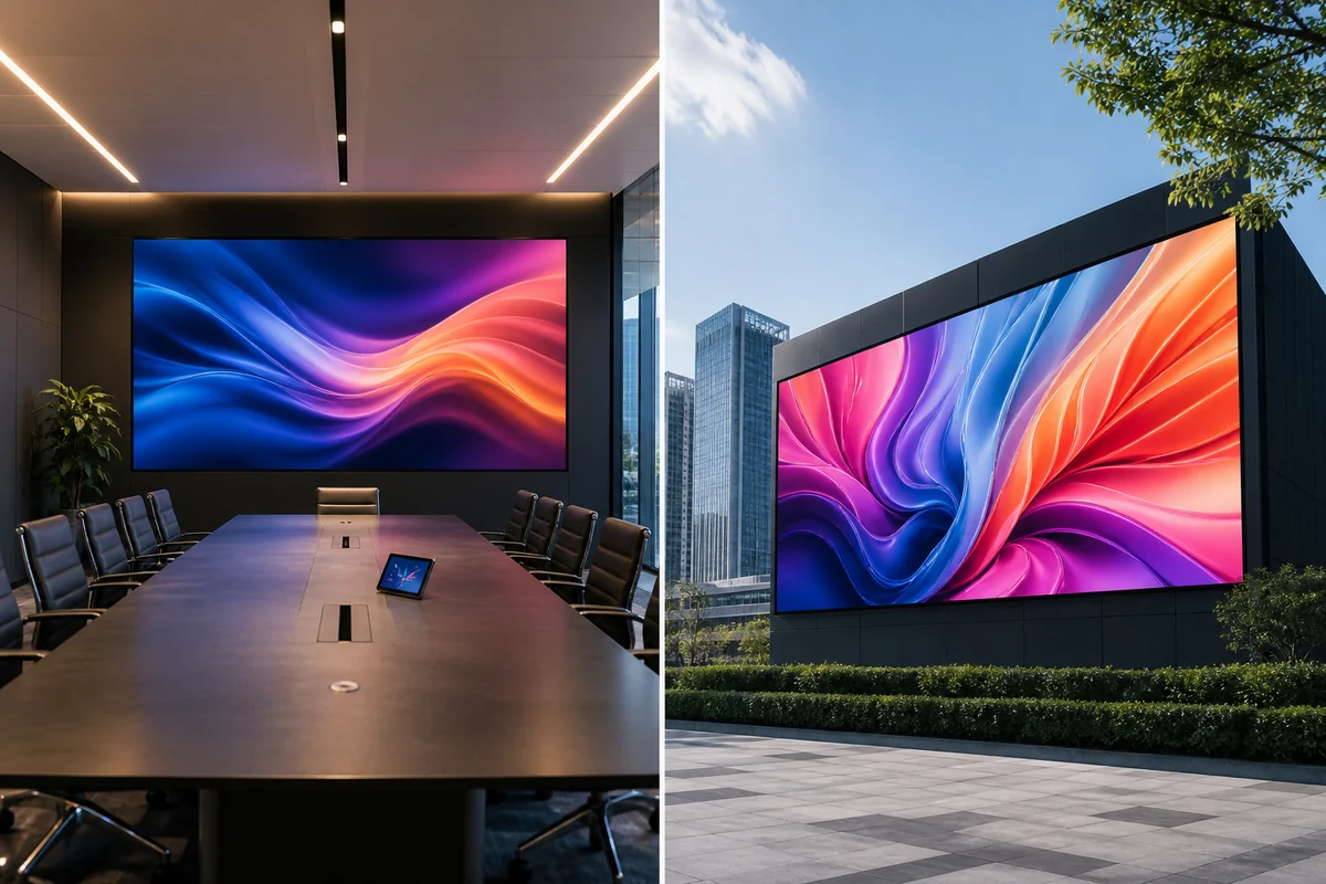 Indoor fine-pitch and outdoor high-brightness modular LED screen applications
